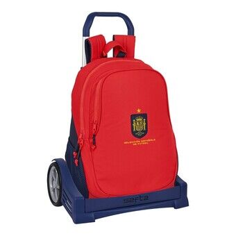 School Rucksack with Wheels RFEF Red Blue (32 x 44 x 16 cm)