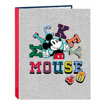 Ring binder Mickey Mouse Only One Navy Blue 26,5 x 33 x 4 cm