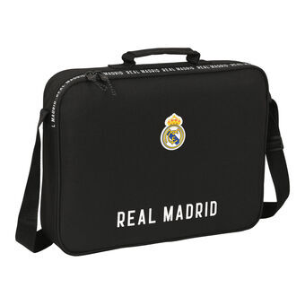 School Satchel Real Madrid C.F. Black 38 x 28 x 6 cm