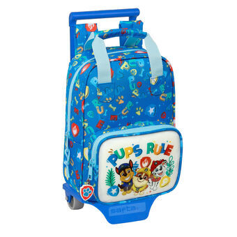 School Rucksack with Wheels The Paw Patrol Pups Purple 20 x 28 x 8 cm