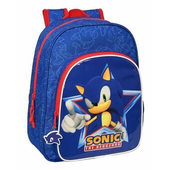 School Bag Sonic Let\'S Roll Navy Blue 26 x 34 x 11 cm