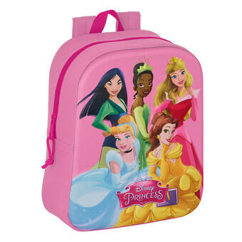 3D School Bag Disney Princess Pink 22 x 27 x 10 cm