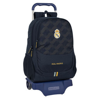 School Rucksack with Wheels Real Madrid C.F. 23/24 Navy Blue 32 x 44 x 16 cm