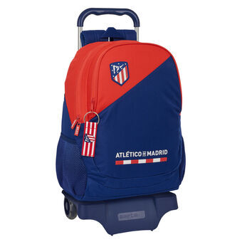 School Rucksack with Wheels Atlético Madrid Blue Red 32 x 44 x 16 cm