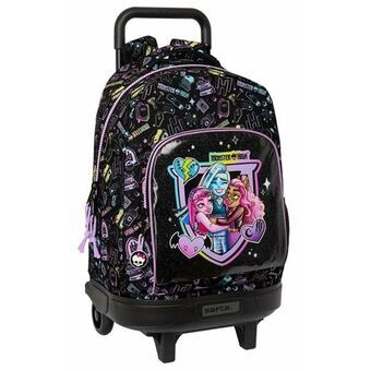 School Rucksack with Wheels Monster High 33 x 45 x 22 cm