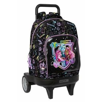 School Rucksack with Wheels Monster High 33 x 45 x 22 cm