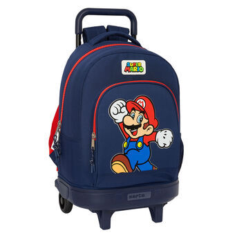 School Rucksack with Wheels Super Mario World 33 X 45 X 22 cm