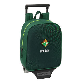 School Rucksack with Wheels Real Betis Balompié Green 22 x 27 x 10 cm