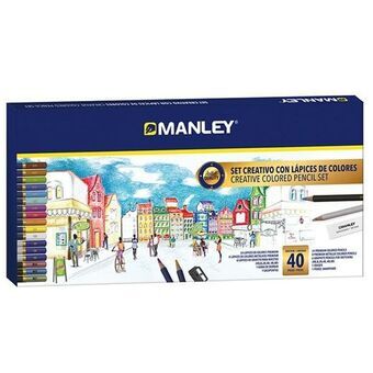 Drawing Set Manley 40 Pieces Multicolour