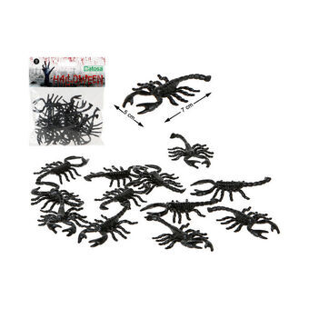 Halloween Decorations Scorpion Black Multicolour (12 Units)