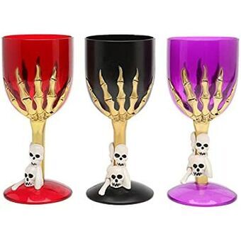 Wineglass Skull Halloween 17 cm