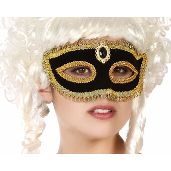 Blindfold Black Golden Venetian