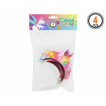 Headband Multicolour Unicorn 4 Units