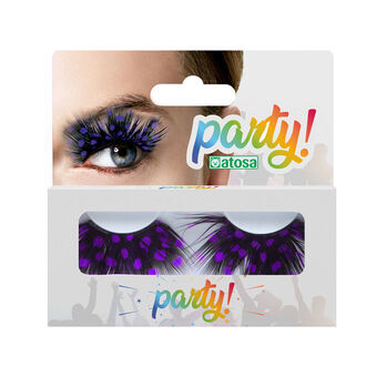 False Eyelashes Purple Spots