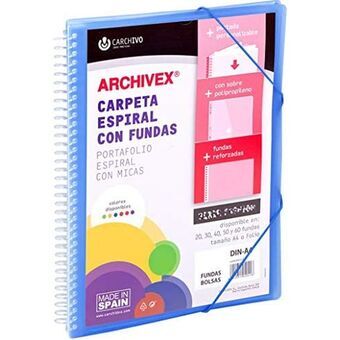 Organiser Folder Carchivo Archivex-Star Blue A4 Spiral