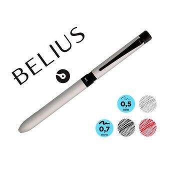 Liquid ink pen Belius BB185 Silver 1 mm