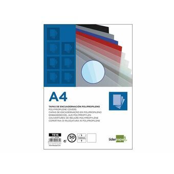 Set of lids Liderpapel TE16 Plastic Transparent A4 (50 Units)