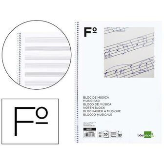 Music pad Liderpapel BM01 White 20 Sheets