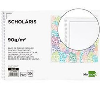 Drawing Pad Liderpapel DE02 White 20 Sheets Paper