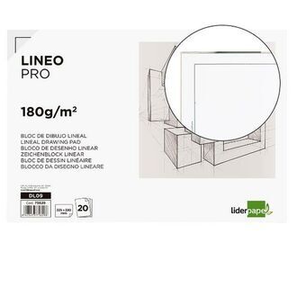 Drawing Pad Liderpapel DL09 White 20 Sheets Cardboard