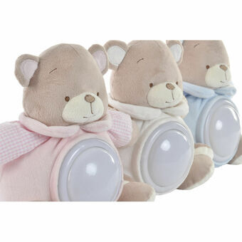 Fluffy toy DKD Home Decor BE-184630 Beige Sky blue Light Pink Children\'s Bear 19 x 11 x 22 cm (3 Pieces)