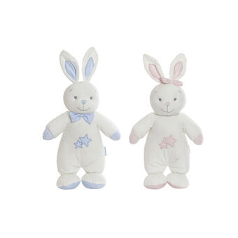 Fluffy toy DKD Home Decor Polyester Rabbit Musical (23 x 10 x 40 cm) (2 Units)