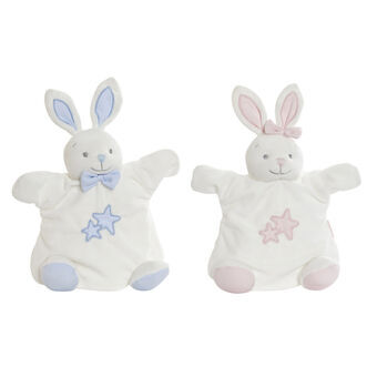 Baby Comforter DKD Home Decor Polyester Rabbit Baby (2 Units) (22 x 7 x 26 cm)