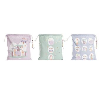 Storage Bag DKD Home Decor Cotton animals (24 x 2 x 26 cm) (3 Units)