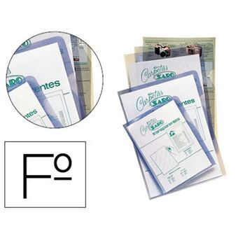 Document Folder Saro 327 Transparent A4 Plastic (50 Units)