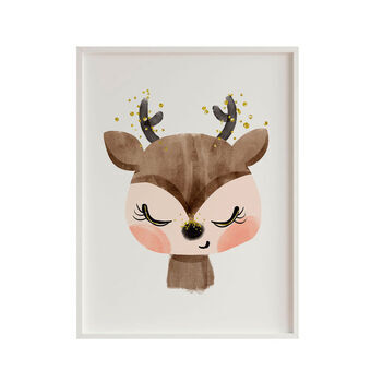 Painting Crochetts Multicolour MDF Wood 33 x 43 x 2 cm Deer