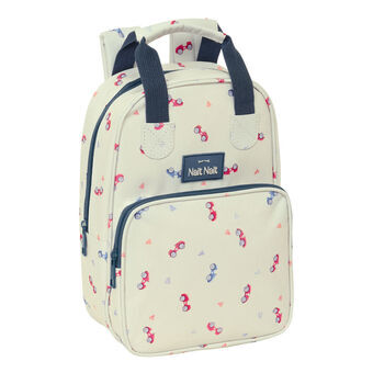 School Bag Coches Beige 20 x 28 x 8 cm