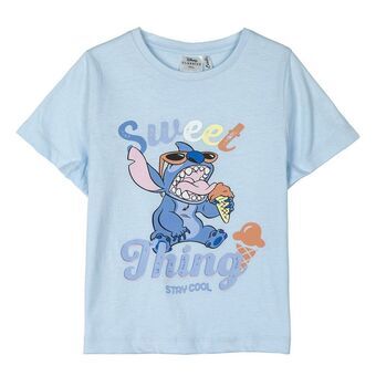 Child\'s Short Sleeve T-Shirt Stitch Light Blue