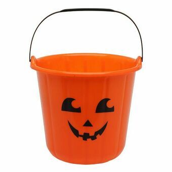 Bucket Pumpkin Halloween Orange 16 x 18 cm