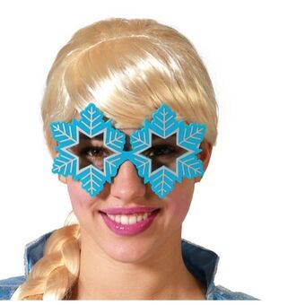 Glasses Snowflakes Blue