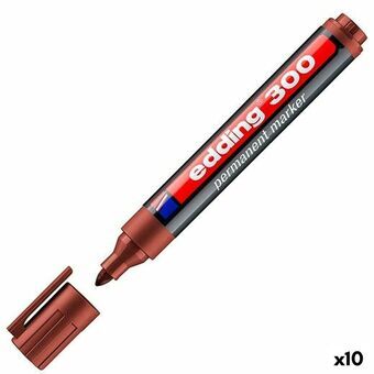 Permanent marker Edding 300 Brown (10 Units)