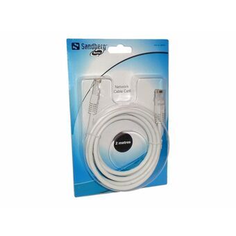 UTP Category 6 Rigid Network Cable Sandberg 306-94 White Grey 2 m