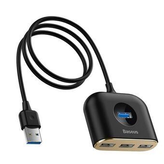 USB Hub Baseus Square round 4-in-1 Black