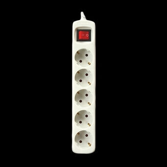 Power Socket - 5 sockets with Switch Silver Electronics 9635