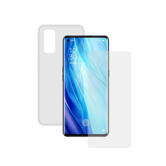 Tempered Glass Mobile Screen Protector + Mobile Case Oppo Reno 4 Pro Contact Transparent