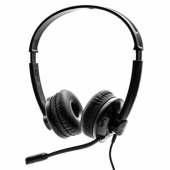 Headphones with Microphone Nilox USB Black