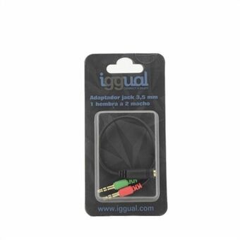 3.5 mm Male or Female Jack Adaptor iggual IGG317198 Black