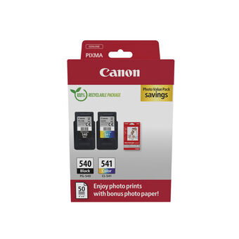 Original Ink Cartridge Canon PG-540 Noir + CL-541 Couleur Multicolour