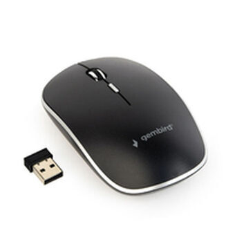 Wireless Mouse GEMBIRD MUSW-4B-01 Black Black/White