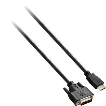 HDMI to DVI Cable V7 V7E2HDMIDVID-02M Black 2 m