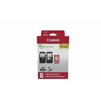 Original Ink Cartridge Canon PG-560 Noir + CL-561 Couleur Multicolour