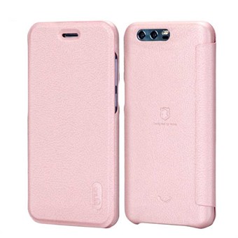 Lenuo Style Flip Case in Imitation Leather for Huawei Honor 9 - Rose Gold