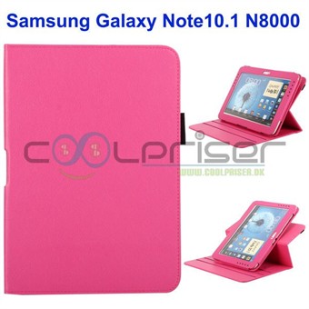 360 Rotating Leather Case - Galaxy Note 10.1 (pink)