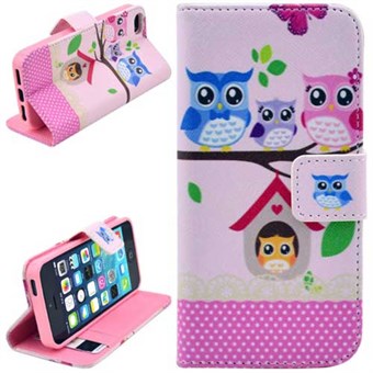 Stand Short Purse Case 5 / 5S / SE - Owl Party