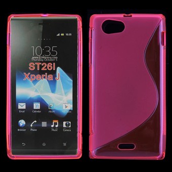 S-line Silicone Cover - XPeria J (transparent / pink)