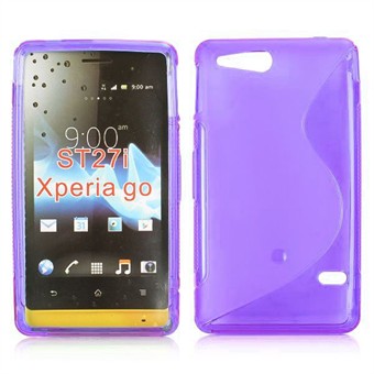 S-Line Silicone Cover - Xperia Go (transparent / purple)